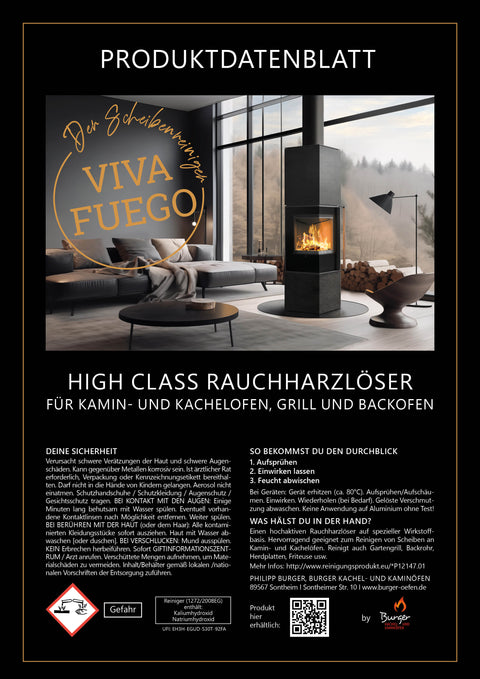 VIVA FUEGO Premium Rauchharzlöser 750ml